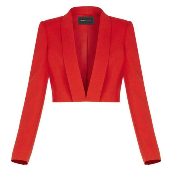 BCBG Max Azria Emmerson Cropped Jacket – XS – Poinsettia Red - Picture 1 of 8